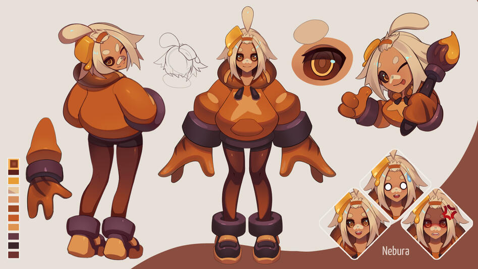 Nebura (That's me!) VTuber ref sheet